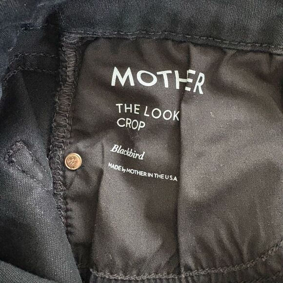 Mother The Looker Crop Blackbird Skinny Jeans Size 30 - Picture 5 of 11